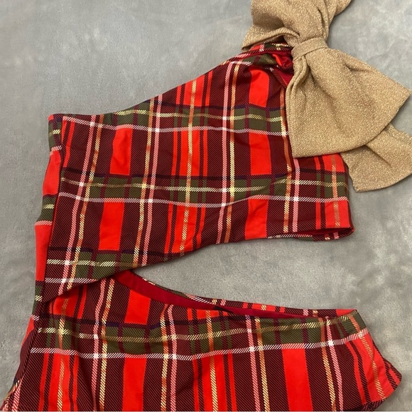 New! Beach Riot Celine Holiday Plaid One Piece Swimsuit 24528 - Picture 4 of 8